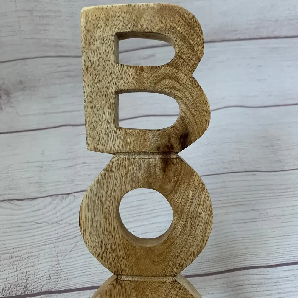 Halloween Home Wooden Boo Vertical Self-Standing